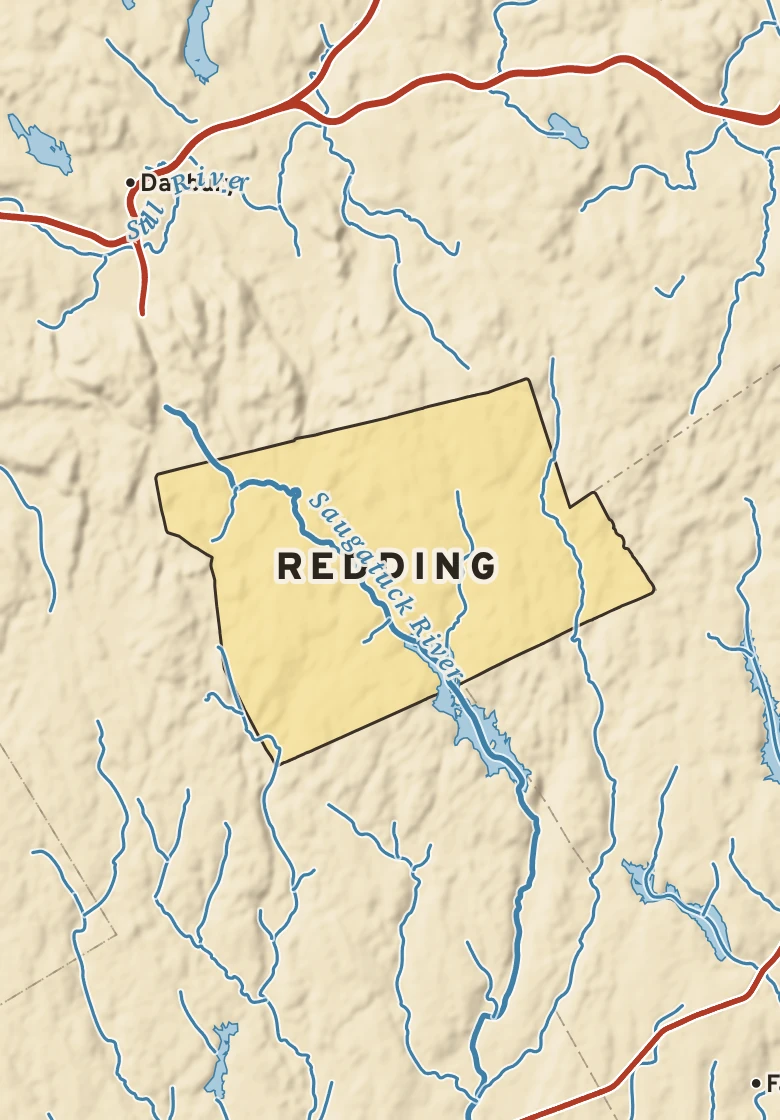 Atlas plate of Redding, Connecticut.