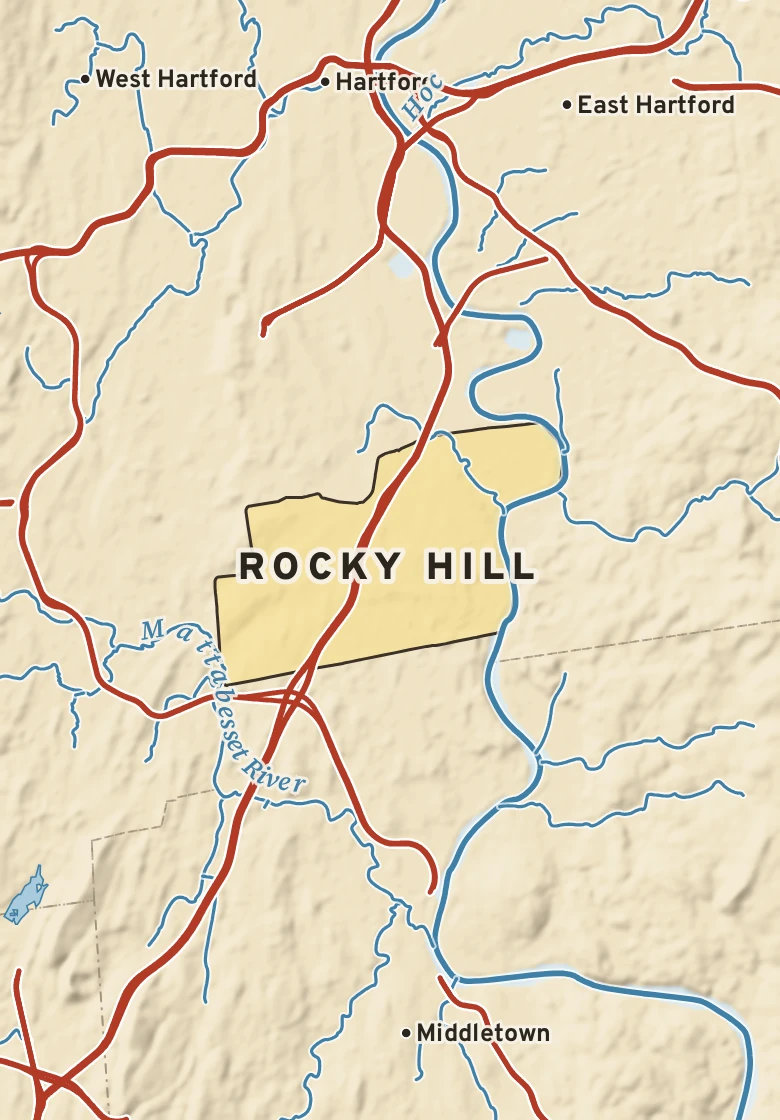 Atlas plate of Rocky Hill, Connecticut.