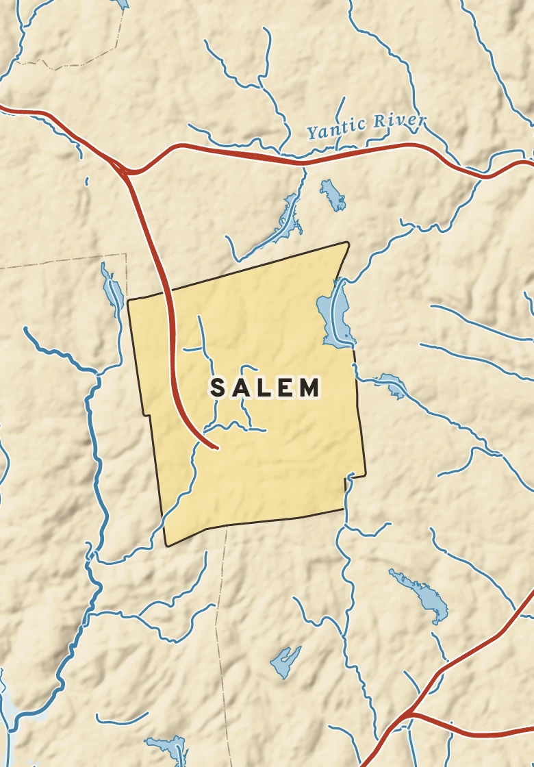 Atlas plate of Salem, Connecticut.