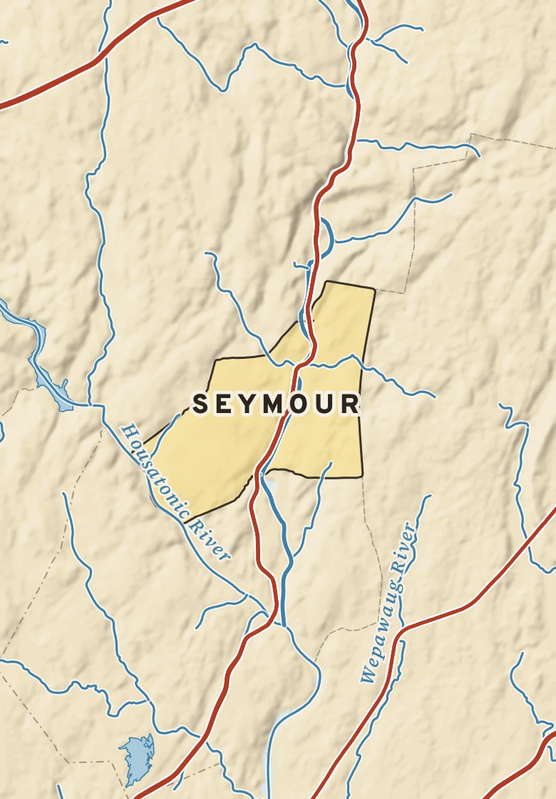 Atlas plate of Seymour, Connecticut.
