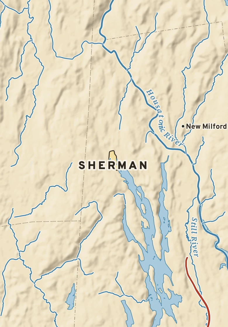 Atlas plate of Sherman, Connecticut.