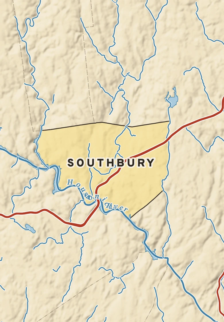 Atlas plate of Southbury, Connecticut.