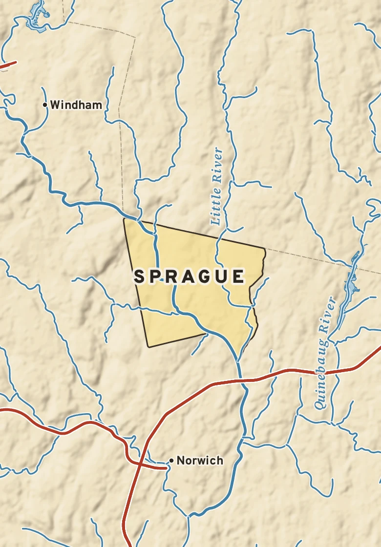 Atlas plate of Sprague, Connecticut.