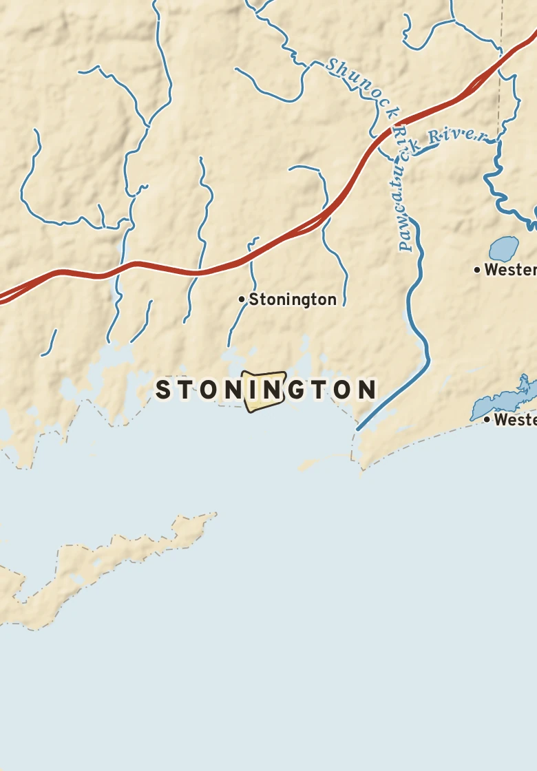 Atlas plate of Stonington, Connecticut.