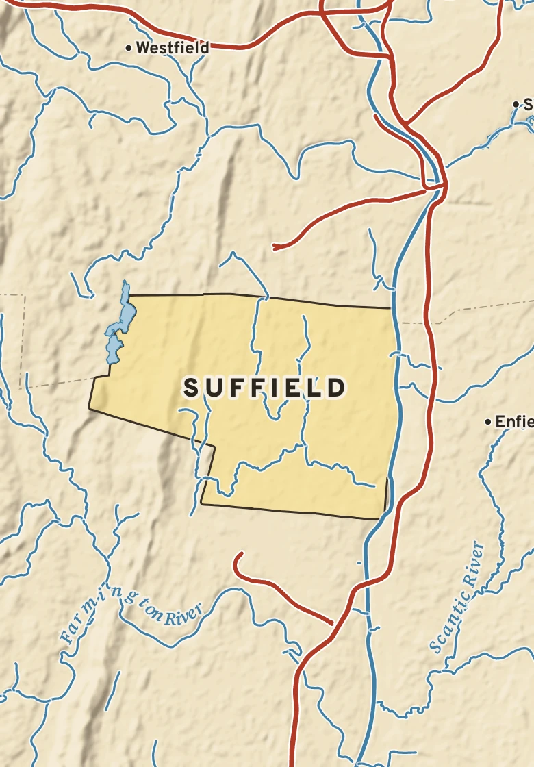 Atlas plate of Suffield, Connecticut.