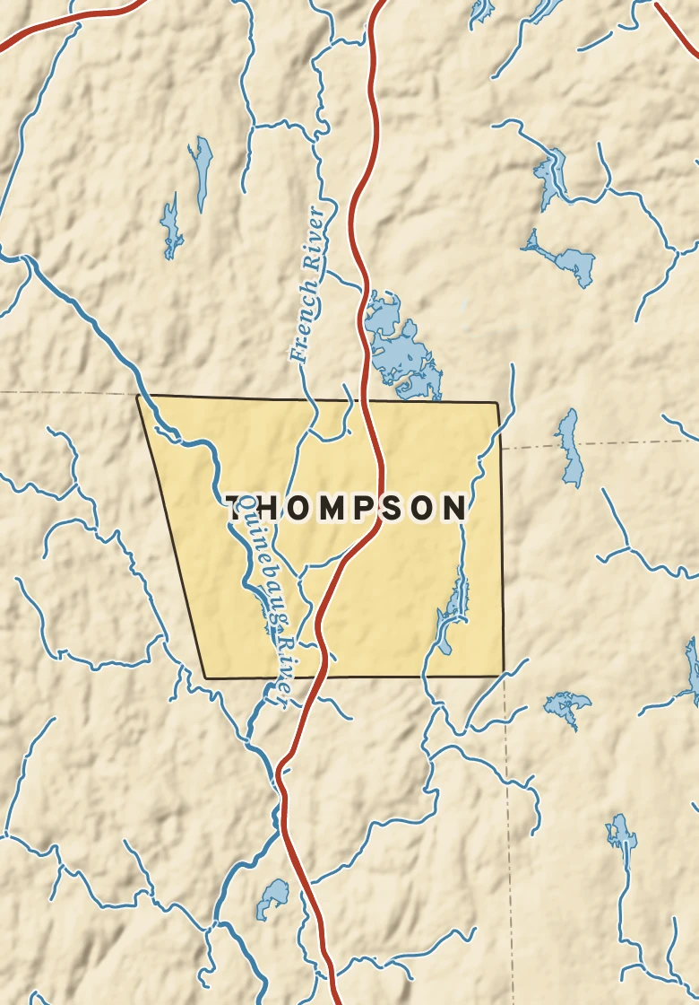 Atlas plate of Thompson, Connecticut.