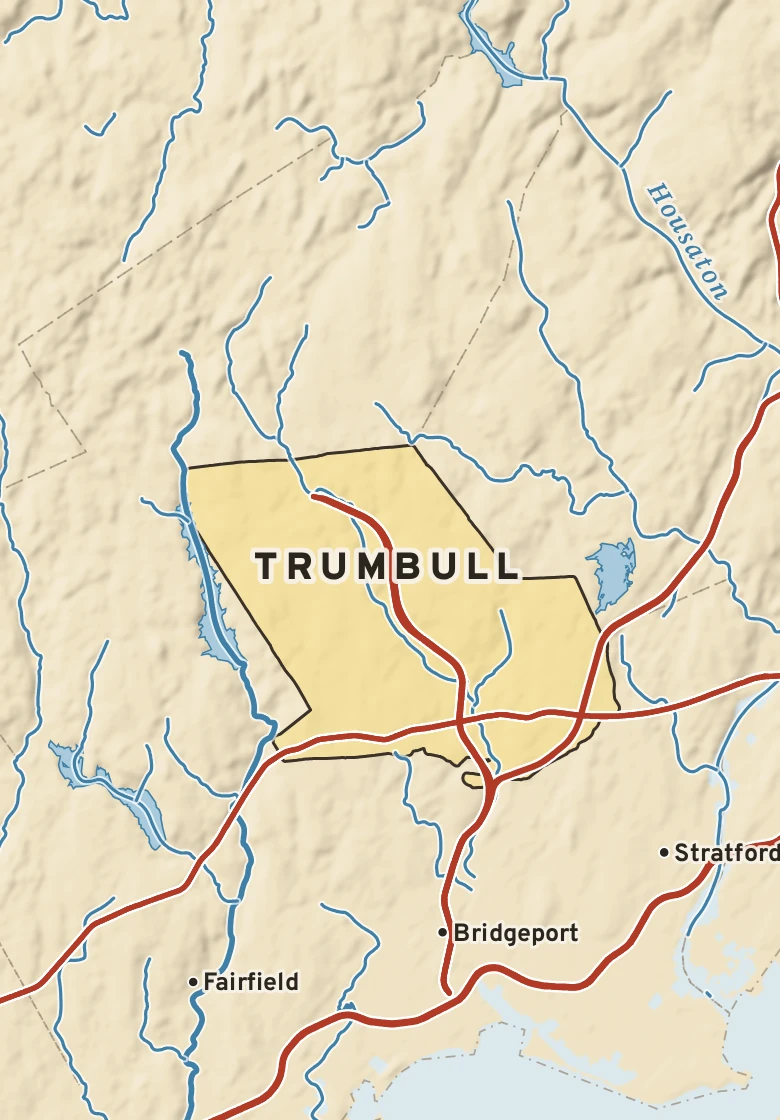Atlas plate of Trumbull, Connecticut.