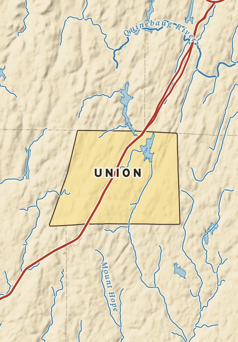 Atlas plate of Union, Connecticut.