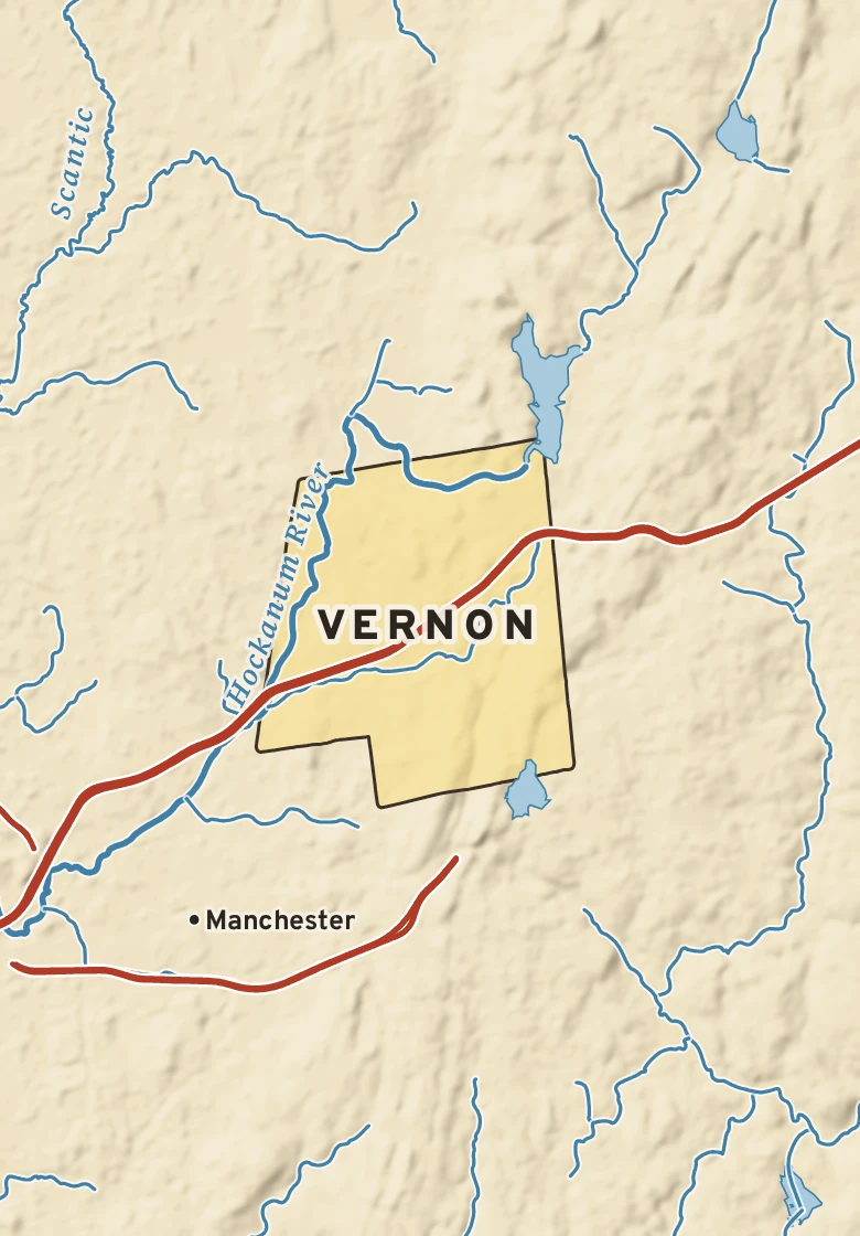 Atlas plate of Vernon, Connecticut.