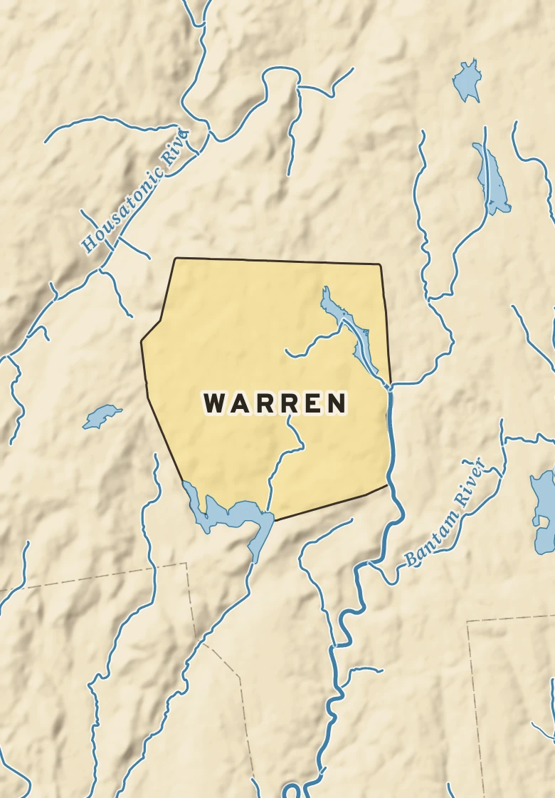 Atlas plate of Warren, Connecticut.