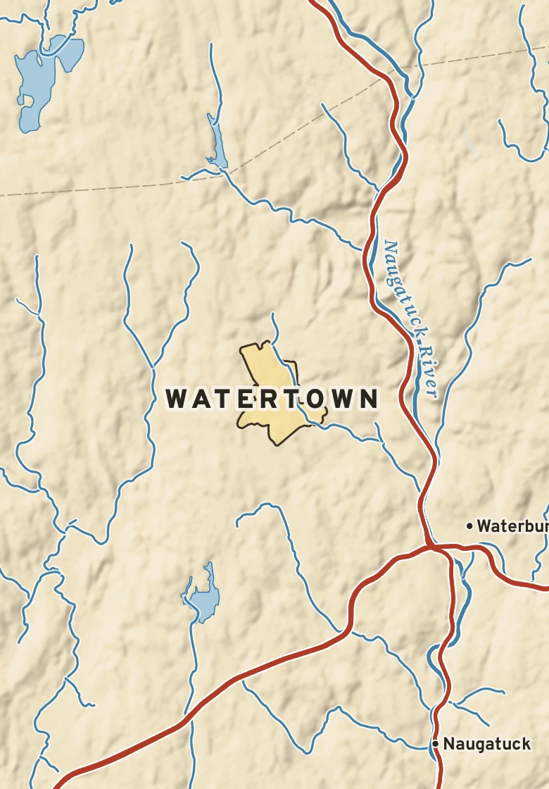 Atlas plate of Watertown, Connecticut.