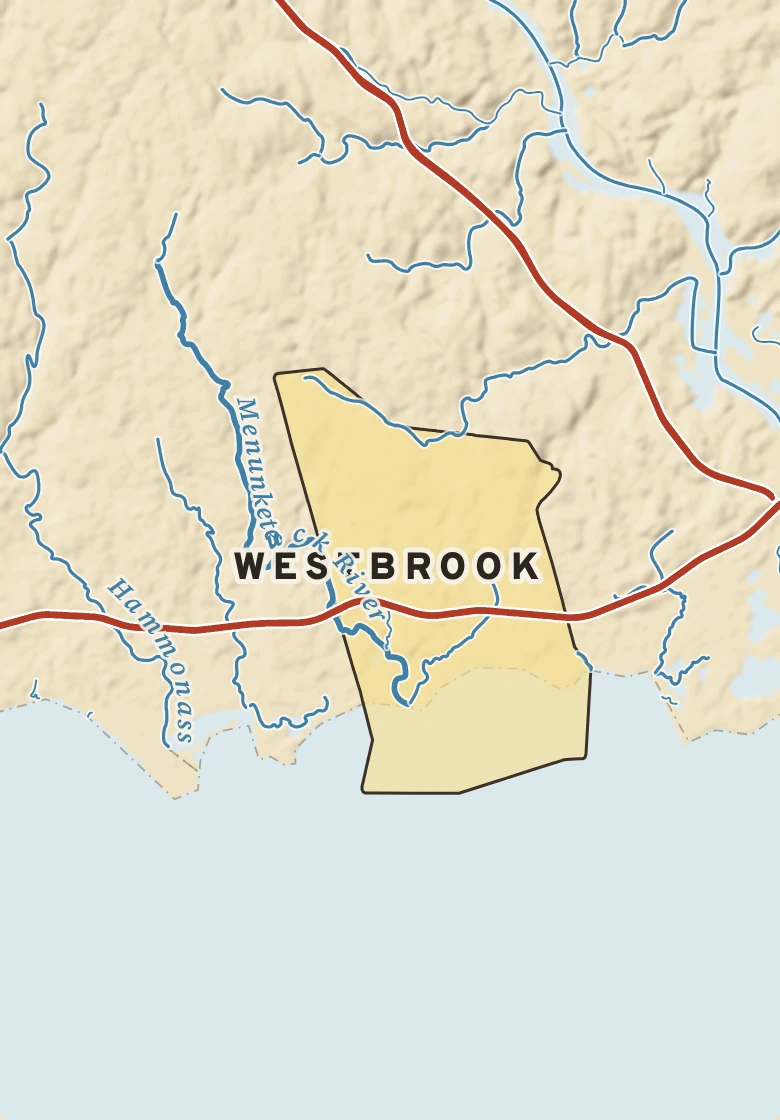 Atlas plate of Westbrook, Connecticut.
