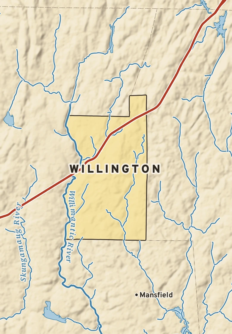 Atlas plate of Willington, Connecticut.
