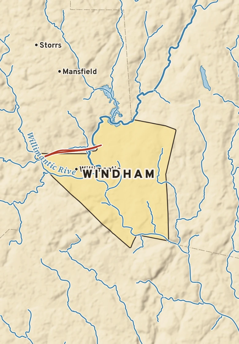 Atlas plate of Windham, Connecticut.