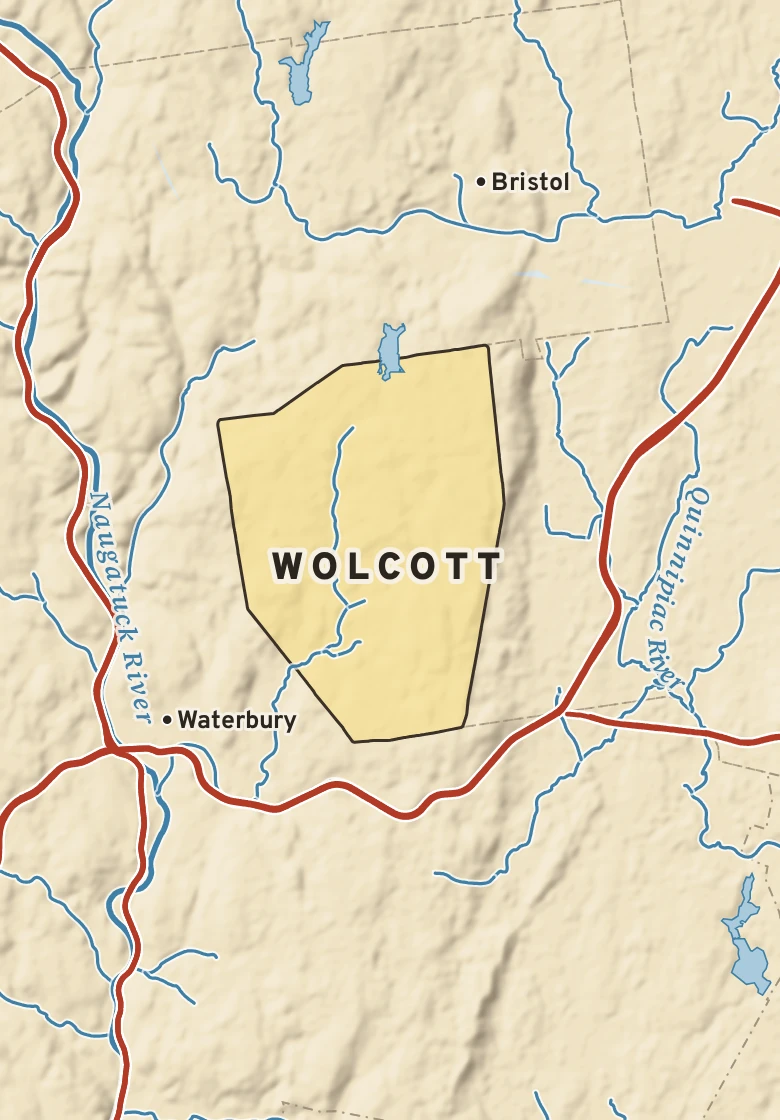 Atlas plate of Wolcott, Connecticut.