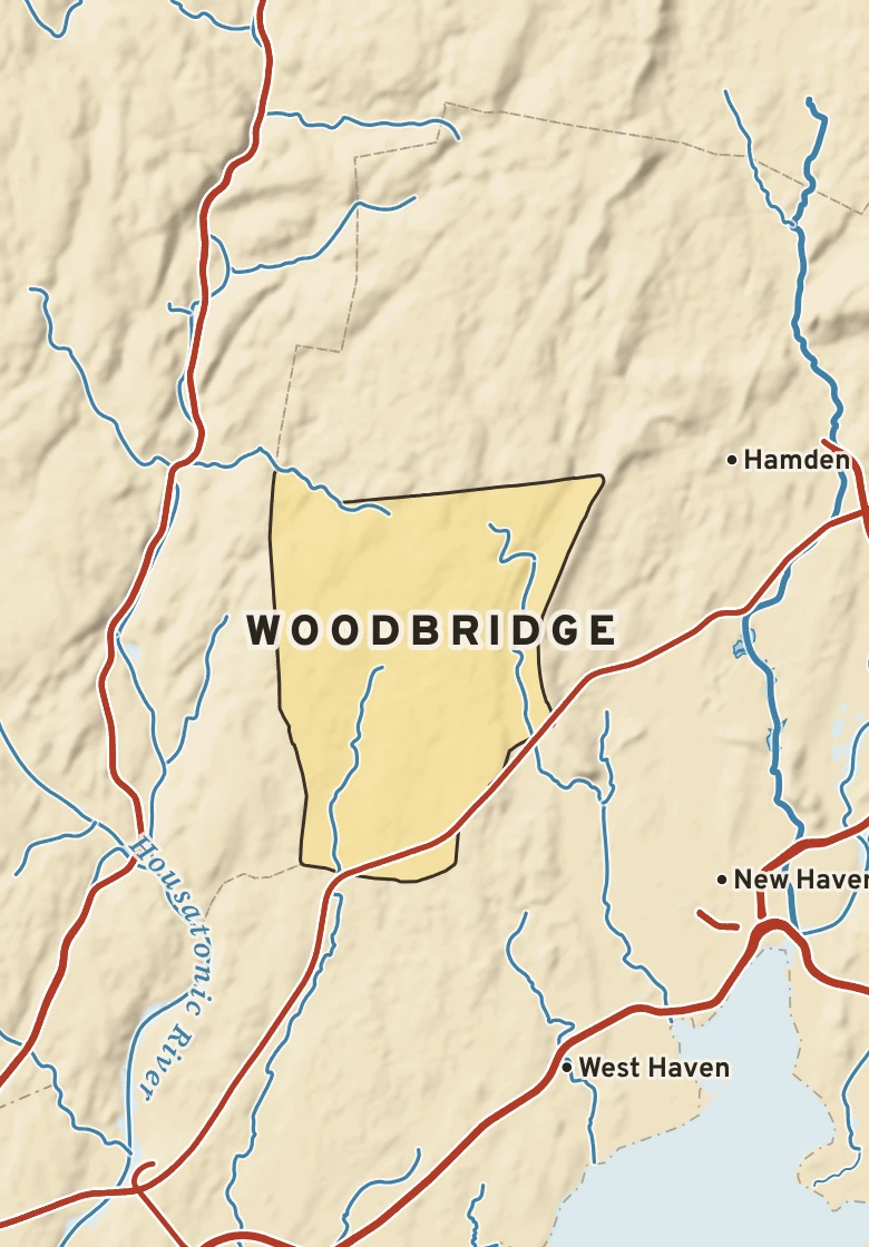 Atlas plate of Woodbridge, Connecticut.