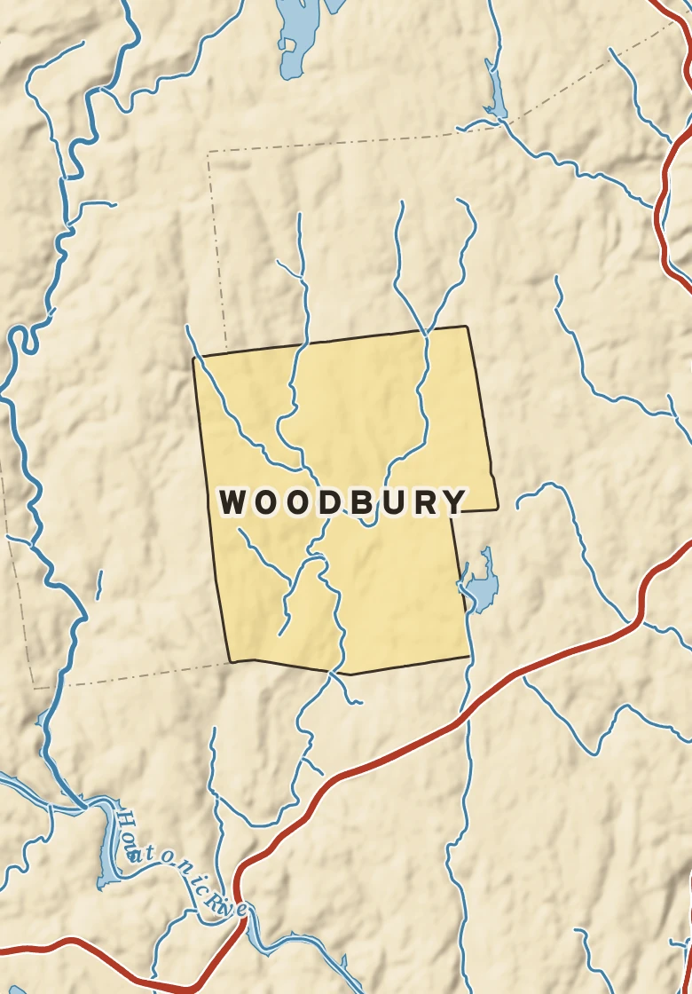 Atlas plate of Woodbury, Connecticut.