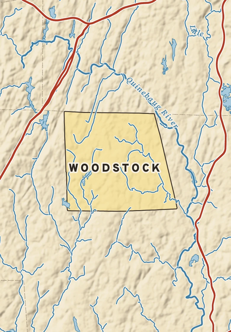 Atlas plate of Woodstock, Connecticut.