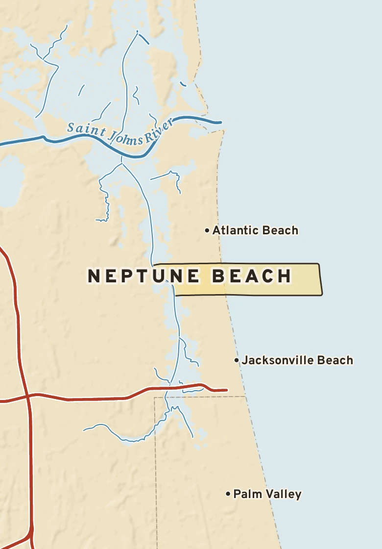 Atlas plate of Neptune Beach, Florida.