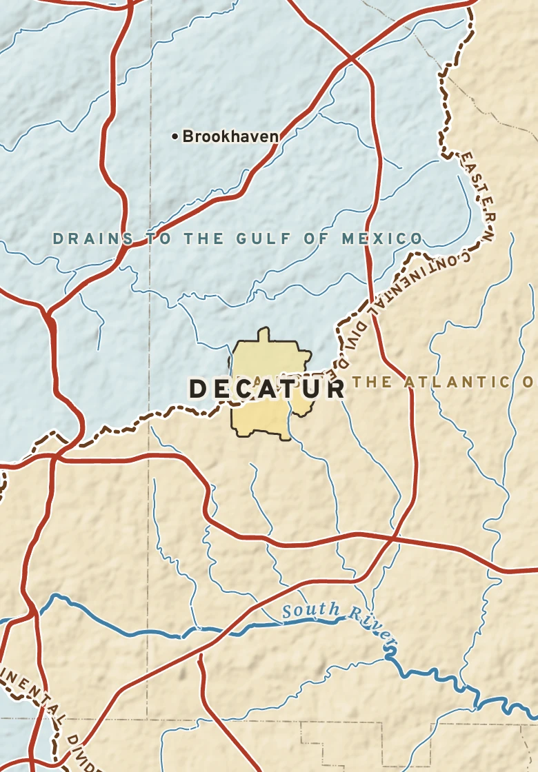 Atlas plate of Decatur, Georgia.