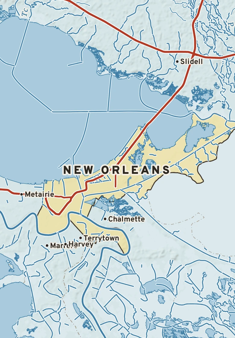 Atlas plate of New Orleans, Louisiana.