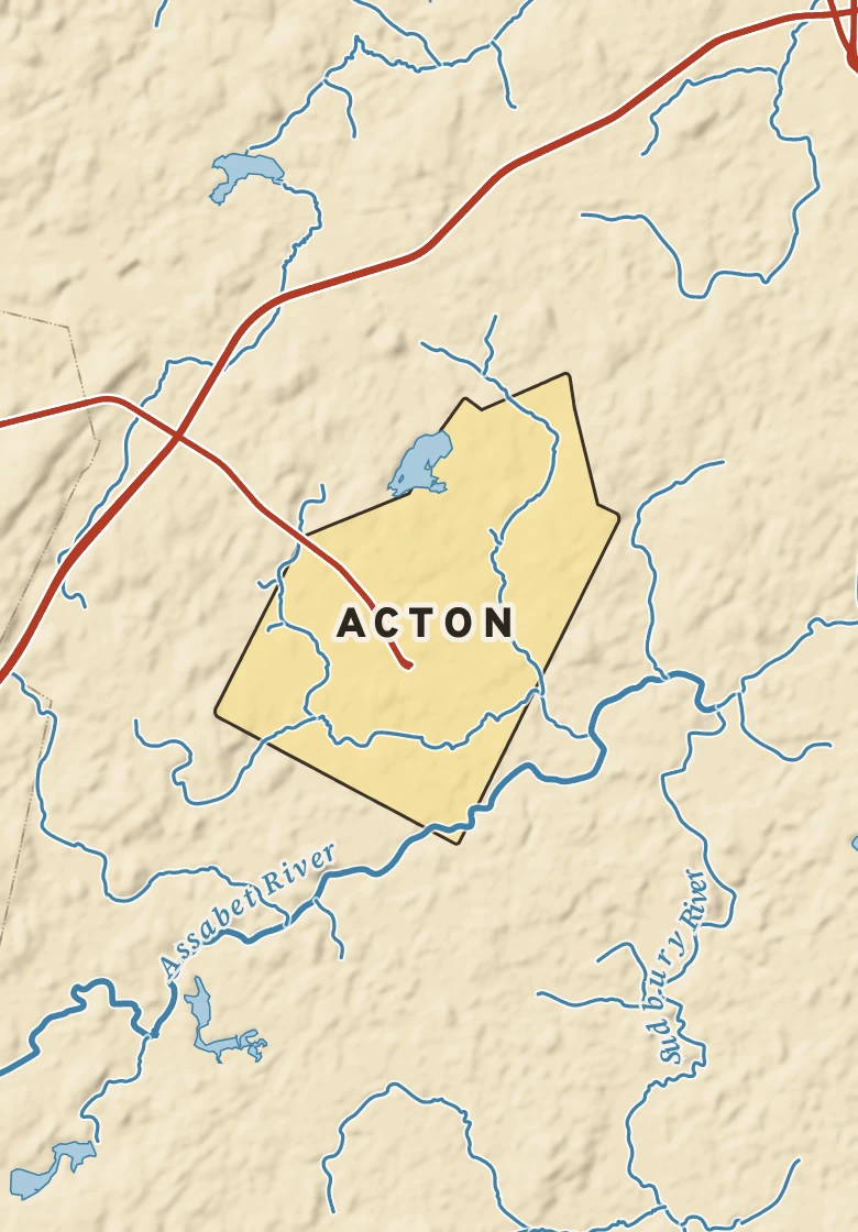 Atlas plate of Acton, Massachusetts.