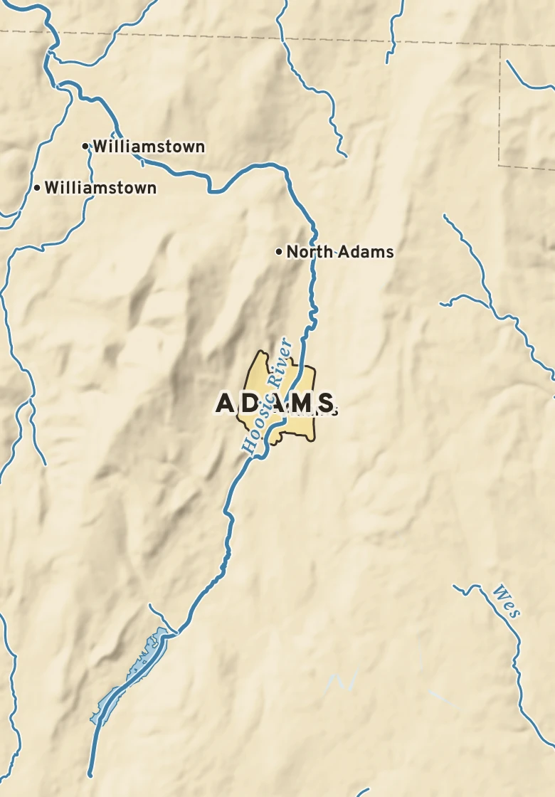 Atlas plate of Adams, Massachusetts.