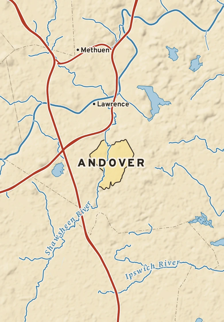 Atlas plate of Andover, Massachusetts.
