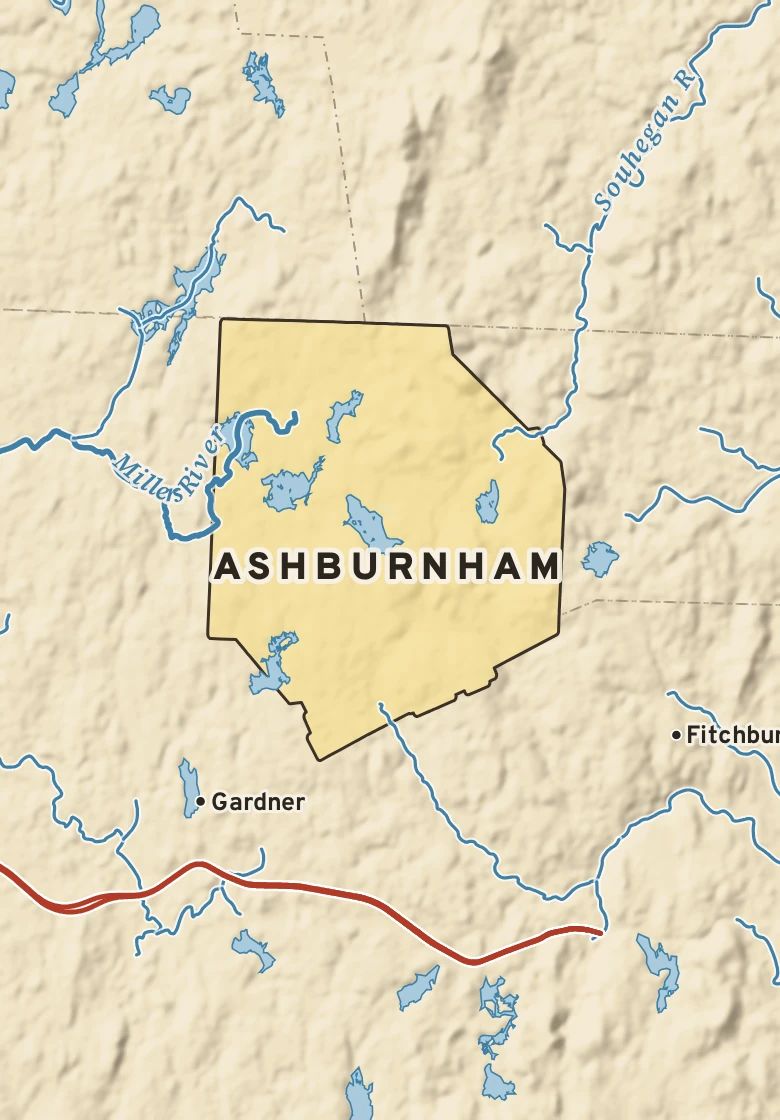 Atlas plate of Ashburnham, Massachusetts.