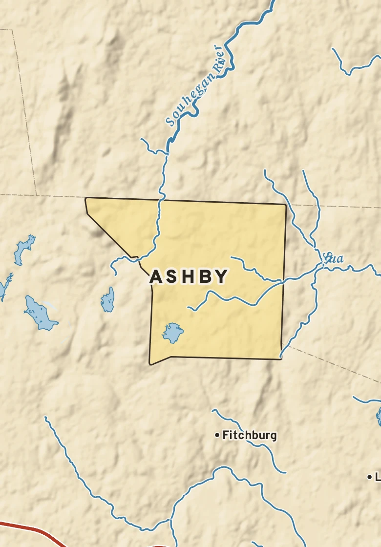 Atlas plate of Ashby, Massachusetts.