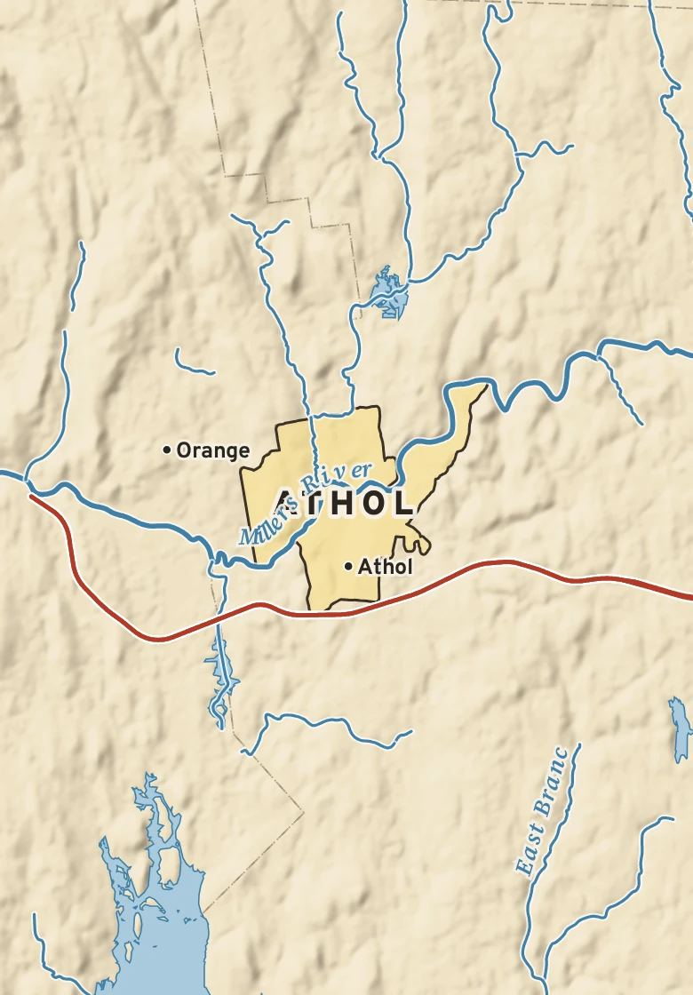 Atlas plate of Athol, Massachusetts.
