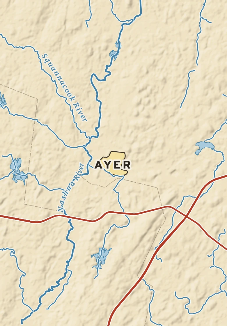 Atlas plate of Ayer, Massachusetts.