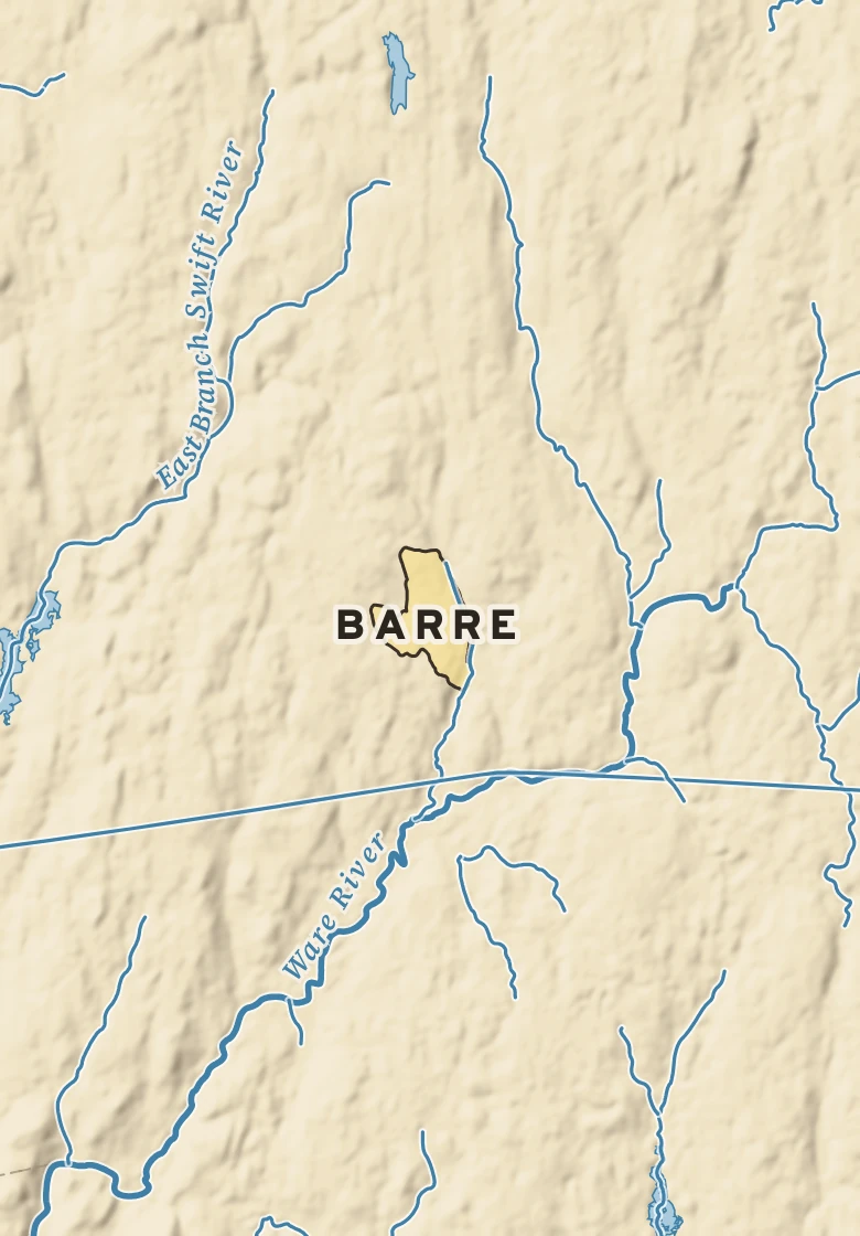 Atlas plate of Barre, Massachusetts.