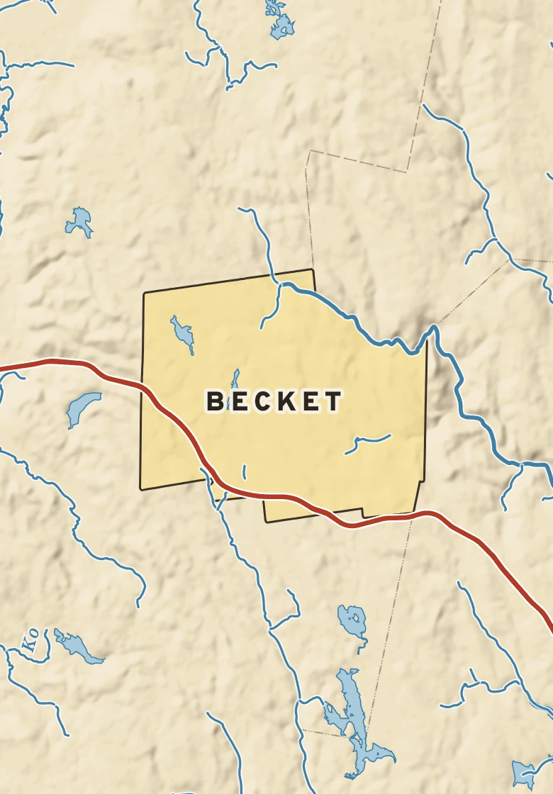 Atlas plate of Becket, Massachusetts.