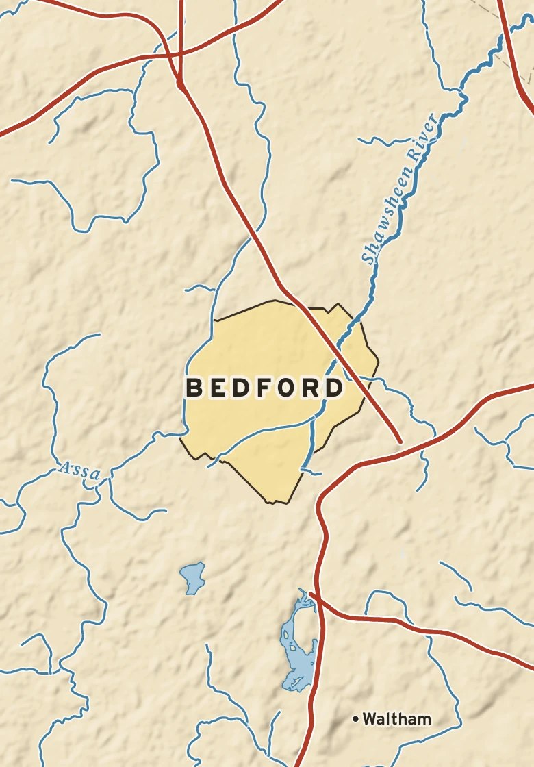 Atlas plate of Bedford, Massachusetts.