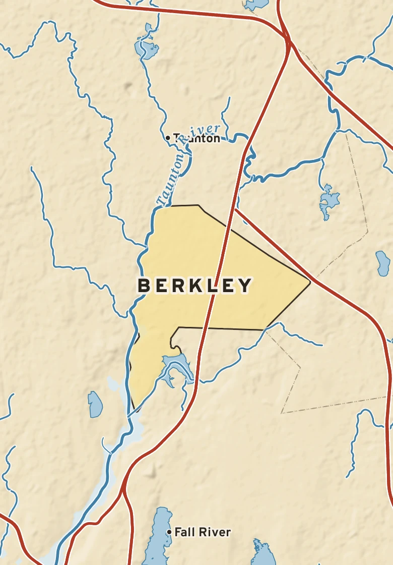 Atlas plate of Berkley, Massachusetts.