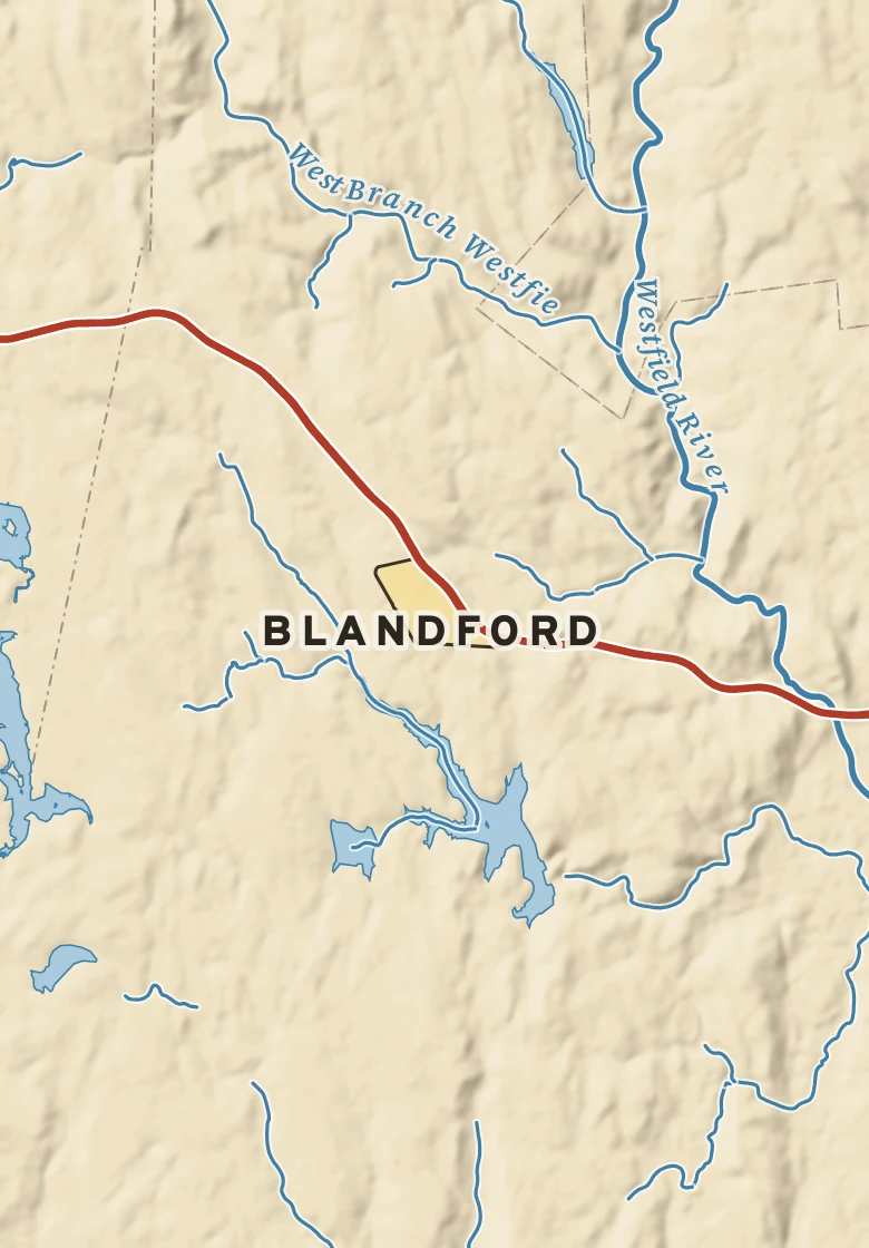 Atlas plate of Blandford, Massachusetts.