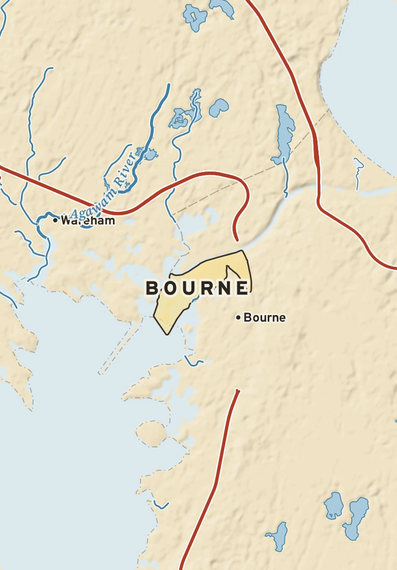Atlas plate of Bourne, Massachusetts.