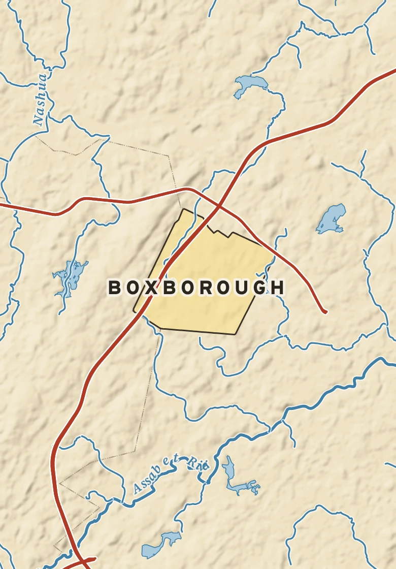 Atlas plate of Boxborough, Massachusetts.