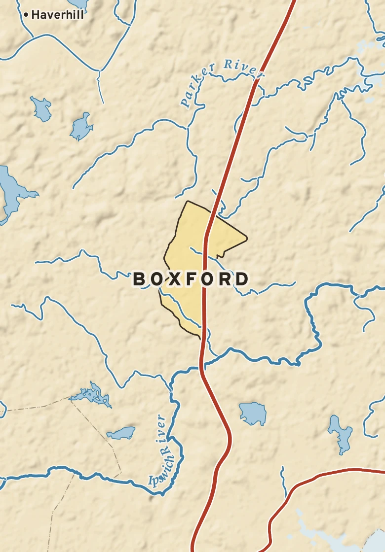 Atlas plate of Boxford, Massachusetts.