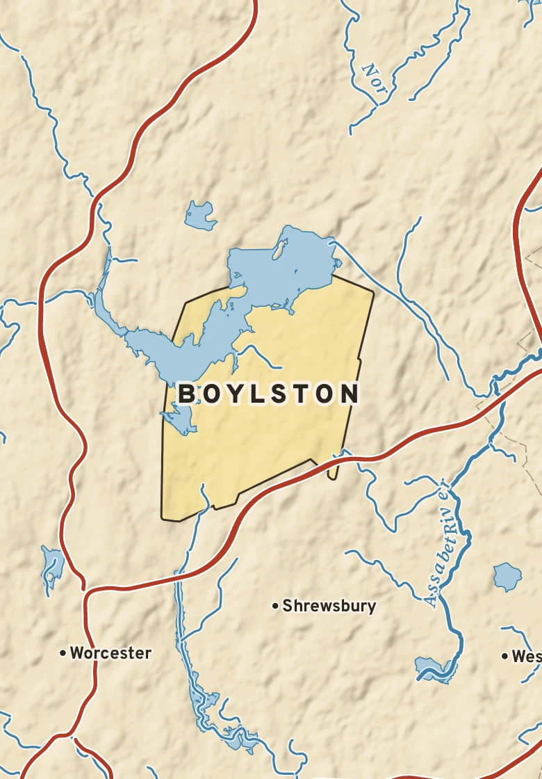 Atlas plate of Boylston, Massachusetts.