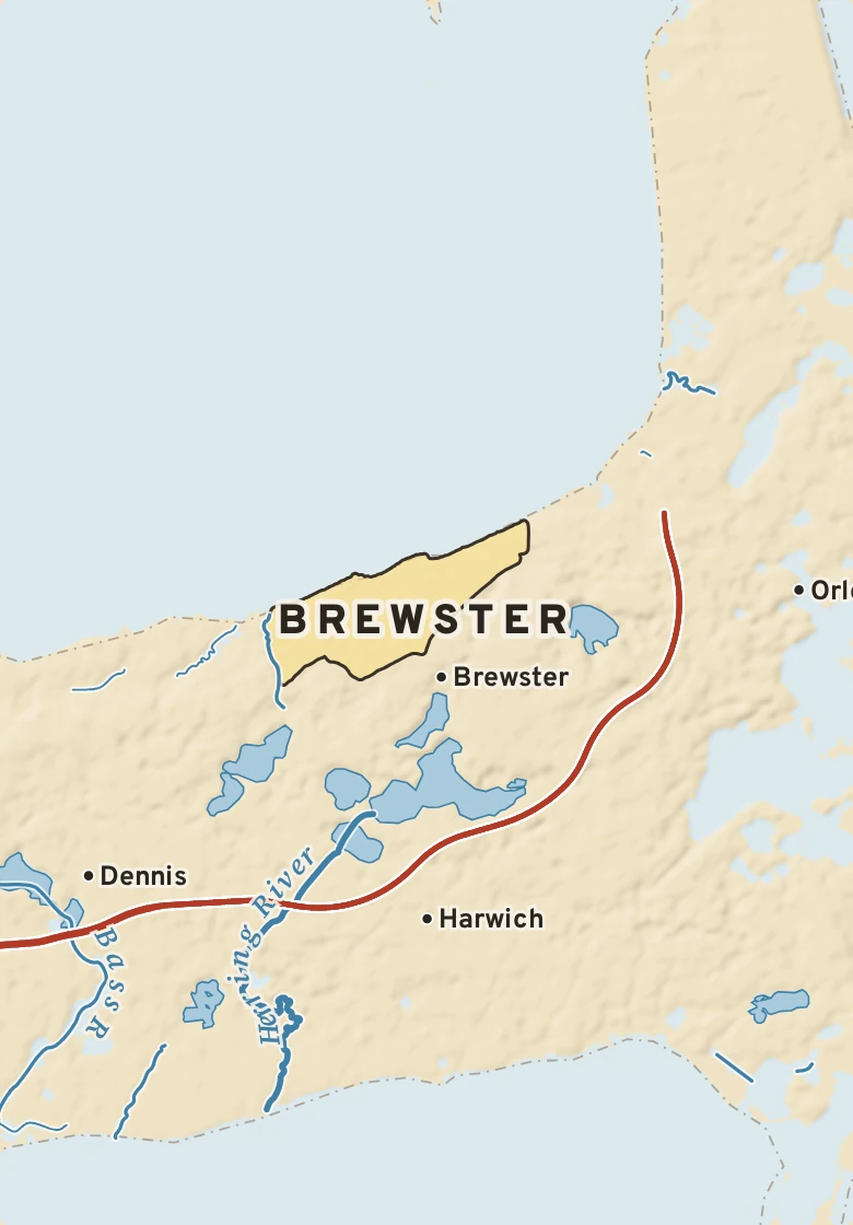 Atlas plate of Brewster, Massachusetts.