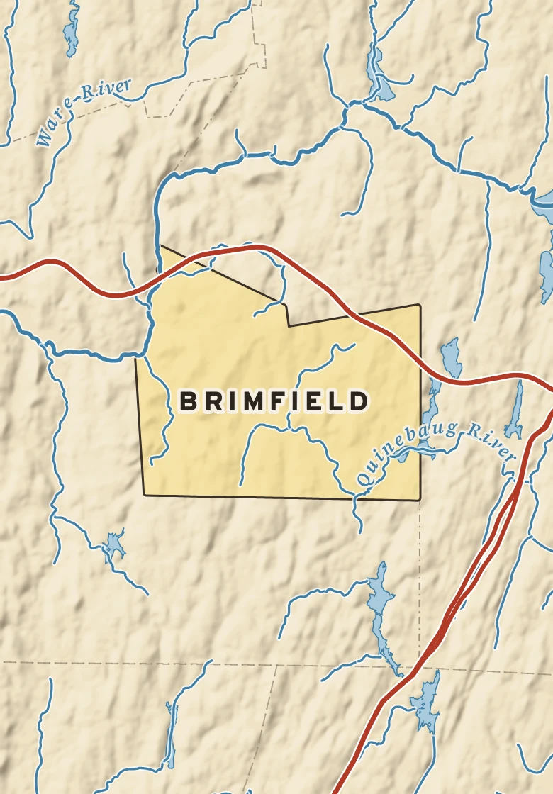 Atlas plate of Brimfield, Massachusetts.