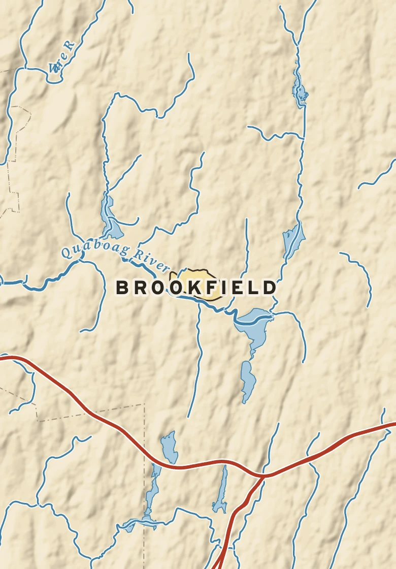 Atlas plate of Brookfield, Massachusetts.