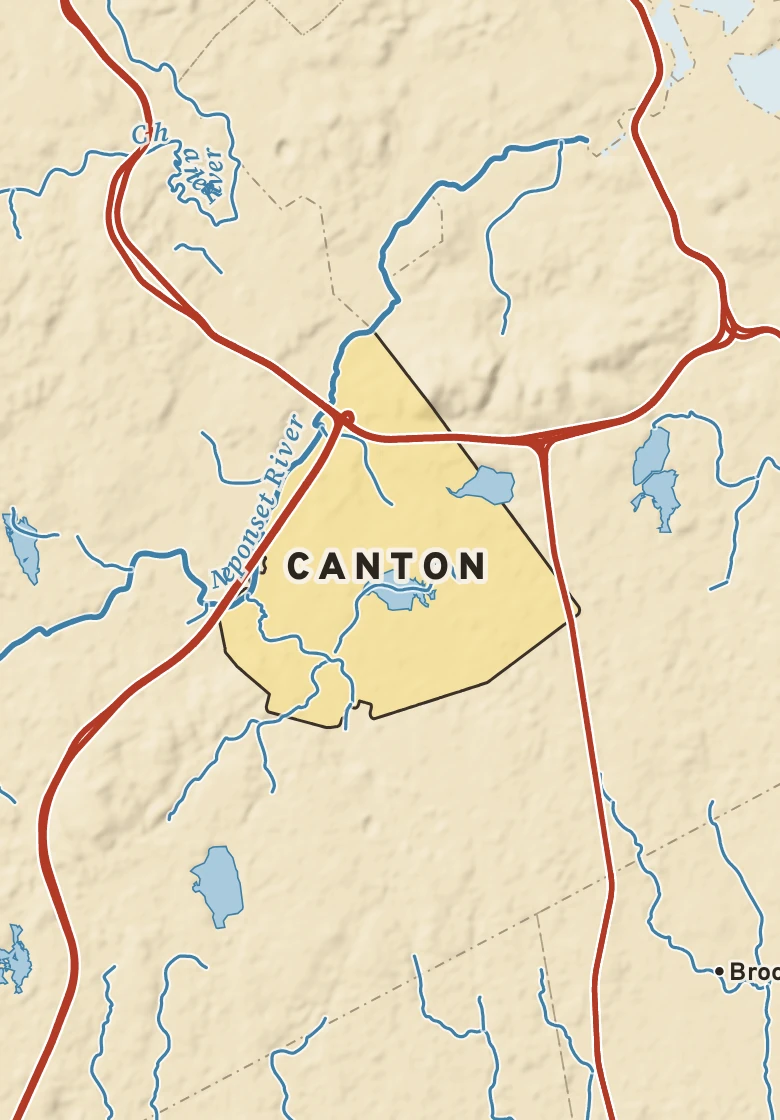 Atlas plate of Canton, Massachusetts.