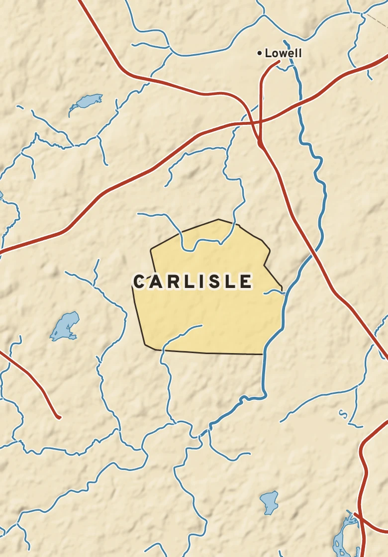 Atlas plate of Carlisle, Massachusetts.