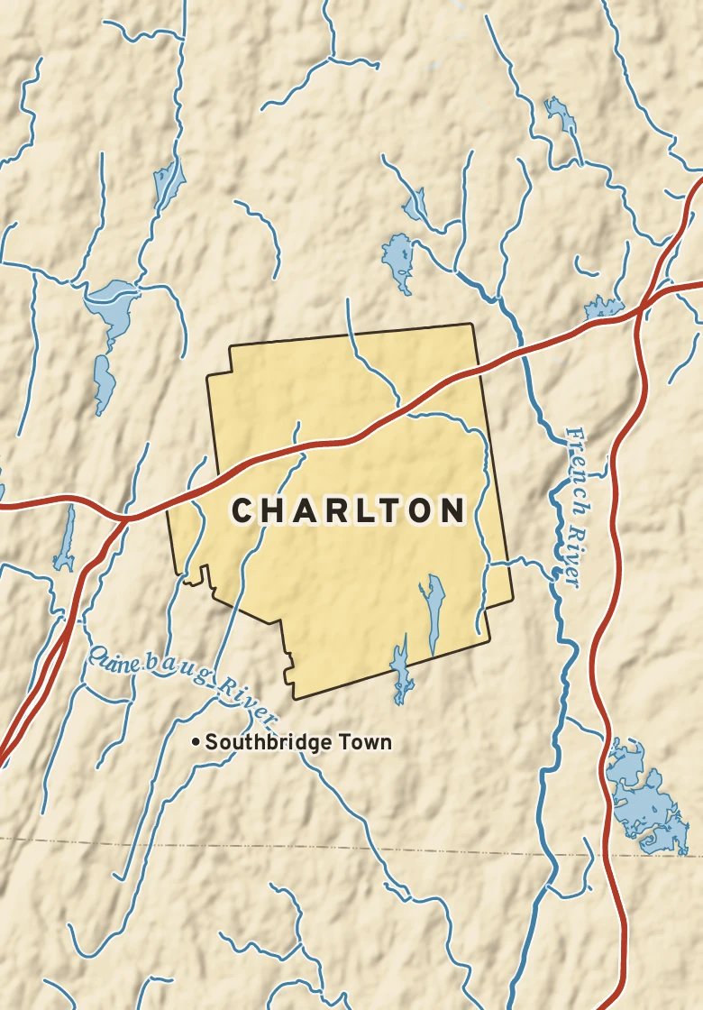 Atlas plate of Charlton, Massachusetts.