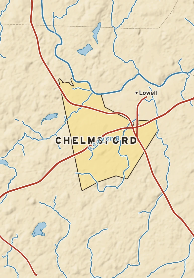 Atlas plate of Chelmsford, Massachusetts.