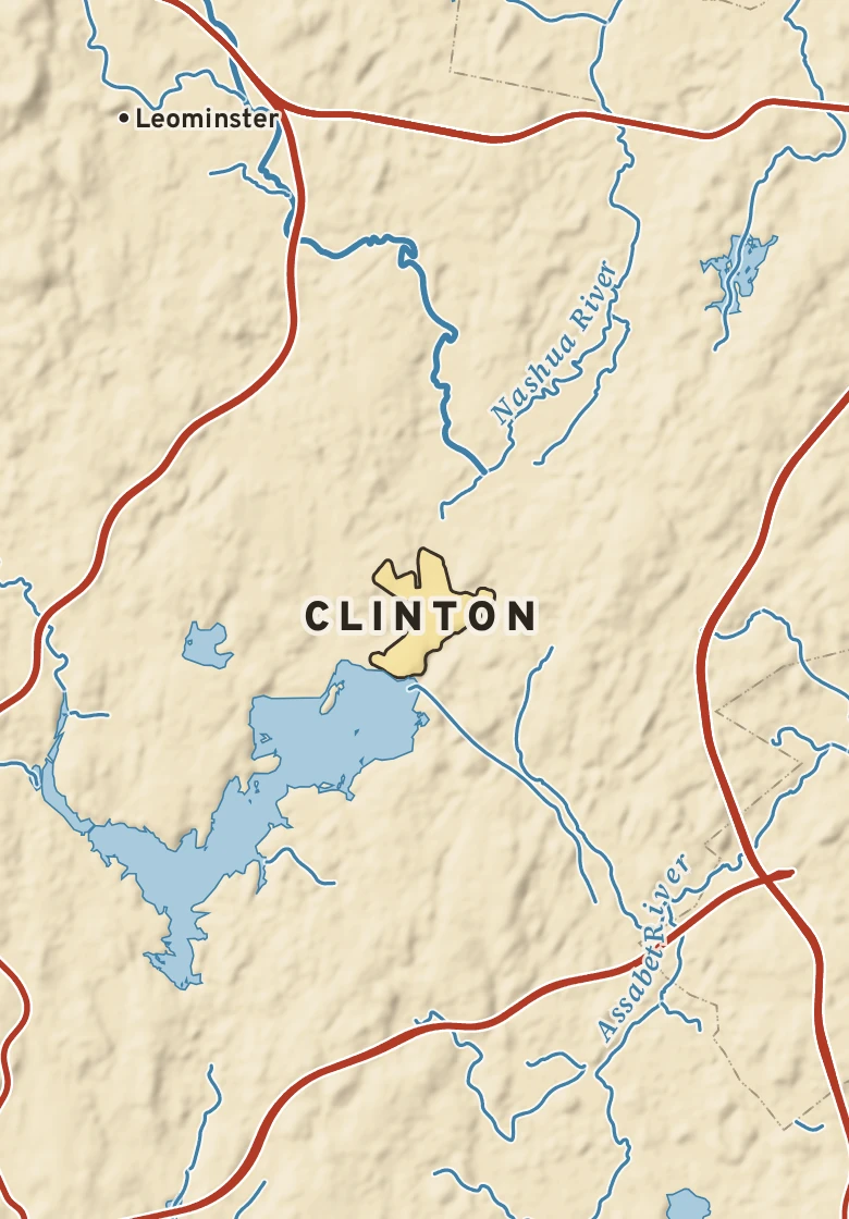 Atlas plate of Clinton, Massachusetts.