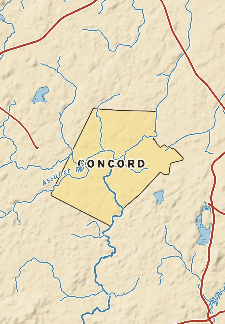 Atlas plate of Concord, Massachusetts.